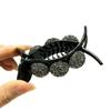 Presilha de Garra com Cabeça de Bola de Diamante Inteiro, Disco, Artefato para Cabelo, Senso Avançado, Feminina, Nuca, Rabo de Cavalo, Grampo Elegante, Presilha