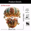 Bestseller transfronterizo adorno acrílico para espejo retrovisor de coche decoración de globo aerostático de Papá Noel decoración colgante para árbol de Navidad