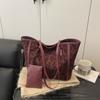 Bolso Retro de Gran Capacidad para el Trabajo Bolso de Mujer 2025 Nuevo Bolso Tote Estampado de Leopardo Más Fácil de Combinar Bolso de Hombro Viene con Billetera