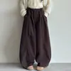 Ropa infantil para niñas pantalones tipo globo de algodón holgados de cintura alta de pierna ancha retro japonés casual pantalones largos nuevos pantalones versátiles