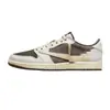Zapatillas deportivas de baloncesto Jordan 1 de caña baja para hombre y mujer, AJ1 Lightning Reverse Swoosh Black Warrior Mocha, transfronterizas europeas