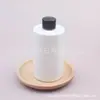 Frasco de 300ml com tampa padrão, curto, de ombro reto, cor âmbar, com tampa de rosca, adequado para óleos essenciais, tônicos e loções