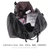 Bolsa de mano tejida con patrón de moda transfronteriza personalizada, bolso de hombro de gran capacidad, bolsa de equipaje de viaje y bolsa para gimnasio deportivo