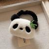 Adorable Cabeza de Panda Gigante Accesorios para el Cabello Oso Muñeco Peluche Pinza de Agarre Anillo para el Cabello de Terciopelo Dorado Pinza de Pato Mujeres
