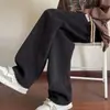 Pantalones de Pana para Hombre Maillard Otoño e Invierno Forrados de Polar Cálidos Caída Recta Casual Sueltos de Pierna Ancha para Hombre