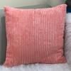 Comercio exterior otoño e invierno raya vertical pana cojín cuadrado color sólido cojín de sofá simple almohada de cama fabricantes venta al por mayor