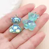 Pingentes de Resina Macia Azul Gelo Estilo Coreano Estrela Transparente com Glitter Doce Sereia Acessórios para Pulseira e Brinco DIY