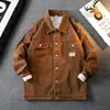 Chaqueta de mezclilla retro americana para hombre, nuevo modelo de primavera, chaqueta resistente con cuello de solapa, chaqueta de trabajo con múltiples bolsillos