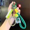 Nueva Serie Creativa de Raquetas de Tenis Colgante Llavero Cuerda Trenzada de Dopamina Encanto para Bolso Venta al por Mayor