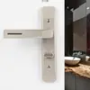 Cerradura de pomo de lengüeta única estilo europeo 2025, cerradura de puerta de baño de aleación de aluminio, a prueba de óxido, silenciosa, especializada para puertas de vidrio en baños y aseos