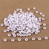 Fundo Branco Mais Contas de Letras Pretas 4*7MM Acrílico Contas de Letras Inglesas Oblatas Contas Soltas Acessórios para Pulseiras de Joias DIY