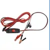 Al por mayor personalizado 1.7m * 0.5 Cuadrado Rojo y Negro Cable de Aluminio Recubierto de Cobre Tira Clip Grande Pinza de Cocodrilo