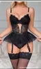 Comércio Exterior Transfronteiriço Nova Lingerie Sexy Estilo Europeu e Americano, Lingerie Sedutora e Brincalhona, Camisola de Renda Abstinência Qny Atacado