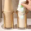 Portavasos de papel de lujo ligero dispensador de vasos portavasos desechables estante de almacenamiento de acrílico para escritorio en casa para tazas de té tazas de agua