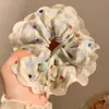 Goma para el pelo con estampado de leopardo marrón para otoño e invierno para mujer, scrunchie elegante y sofisticado para peinados de moño