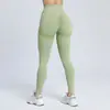 Calça Yoga de Malha Sem Costura Europeia e Americana Mais Vendida Bumbum Pêssego Calça Fitness Esportiva Feminina Leggings Sexy que Mostra o Quadril