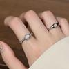 Anel Pedra Olho de Gato Combina com Tudo Feminino Design Simples Senso Namorada Anel Dedo Indicador Luz Luxo Anel Aberto Fashion Personalizado