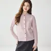 Otoño/Invierno 2026 Nuevo Estilo Estilo Chino Tejido Grueso Tejido de Trenzas Cardigan de Cachemira Chaqueta Gruesa con Cuello Alto para Mujer Versátil Casual
