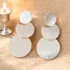 Pendientes de Aro Dorado Geométricos Europeos y Americanos de Estilo Transfronterizo, Trenzados Múltiples, Diseño de Nicho, Pendientes Versátiles de Moda