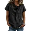 2026 Camiseta de Poliéster para Comercio Exterior Transfronterizo Camisa Casual de Verano para Mujer de Manga Corta en Color Caqui, Amarillo, Verde