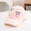 Nueva Gorra Infantil de Visera Secado Rápido Oso Juguetón Niñas Protección Solar Media Malla Gorra Venta al por Mayor Verano Dibujos Animados Gorra de Béisbol para Bebé