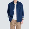 Nova Jaqueta Camisa Jeans Estilo Coreano Primavera e Outono 2026 Retrô Jovem Manga Longa Top Casual Solto Masculino