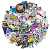 50 Unidades Adesivos Graffiti Astronauta Moto Computador Geladeira Copo de Água Adesivos Decorativos À Prova D'água Atacado Criativo
