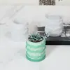 Pote de Armazenamento Redondo de Gesso Aromaterápico com Fita de Renda Molde de Silicone para Velas Copo para Velas Ornaments Ferramenta de Moagem com Cola