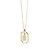 Artículo de Moda Caliente Transfronterizo: Collar con Alfabeto de 26 Letras con Colgante Incrustado de Circonita, Diseño Exquisito, Accesorio de Cadena para Clavícula Personalizado