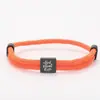 Pulsera de Cuerda Milanés Multicolor Lista para Usar Transfronteriza Día de la Madre Acero Inoxidable Negro Grabado Pulsera de Cuerda Trenzada Ajustable