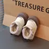Botas de Cuero para Niños Botines Cortos para Niñas Invierno Nuevo Estilo Niñas Calientes con Felpa Zapatos Pequeños de Cuero Niños Bebé Suela Suave Antideslizantes Zapatos de Algodón