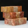 Selo Liso com Cabeça Plana, Pedra Vermelha Shoushan Zhejiang, Material de Pedra para Gravação de Selos, Gravação de Nome em Selo, Pedra para Selo de Tamanho Padrão