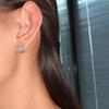 925 Agulha de Prata Simples All-match Brincos de Diamante Coreano Elegante Luz Luxo Moda Nicho Design Brincos para Mulheres