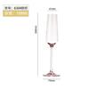 Proceso de corte en frío copa de champán rosa vidrio simple transparente hotel hogar copa de vino se puede vender al por mayor LOGO impreso
