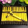 Pluma de Firma de Doble Propósito de Nanmu Dorado, Pluma Artesanal de Nanmu de Hoja Grande de Grado Empresarial, Pluma Estilográfica, Bolígrafo, Pluma de Doble Propósito, Madera Sólida
