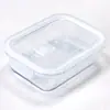 Lonchera de Supermercado, Lonchera de Vidrio, Aptas para Microondas, Especialmente Diseñada para Trabajadores de Oficina, Lonchera con Compartimentos Separados, Caja Bento