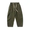 Nuevos Pantalones de Algodón Pesado Estilo Americano con Pierna Curva para Hombre, Otoño Cómodos Transpirables Holgados de Pierna Ancha Rectos Ropa de Trabajo Casual