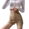 Pantalones cortos vaqueros para mujer, novedad de verano 2024, estilo coreano, cintura alta, ajustados, adelgazantes, de moda, combinables con todo, con pierna ancha y cadera.