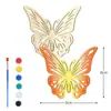 Kit de Pintura Manual DIY en Stock: Colgante de Mariposa de Madera con Láser para Niños Manualidad Decorativa Creativa con Graffiti