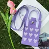 Nueva Bolsa Cruzada de Teléfono Móvil de Dibujos Animados, Diseño de Moda, Bolsa de Teléfono Móvil Tejida, Versátil, Bolso de Hombro, Sensación de Alta Gama
