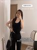 Sociedad Coreana Cuello U Chaleco Básico Holgado Algodón Hilo Sin Costuras Transpirable Fondo Ropa Exterior Chaleco Combinable para Mujer