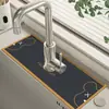 Tapete Drenante de Lama Diatomácea Pad Absorvente para Torneira de Cozinha Limpável Sem Lavagem Resistente a Mofo Secagem Rápida Pad para Pia de Lavatório