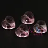 Colgante de cristal al por mayor de 14 mm con forma de corazón, con agujero mediano, artesanía de cristal, accesorios para collares coreanos.