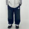 Calça Longa Infantil 2024 Outono Novo Esportiva Patchwork Calça de Moletom Meninos Calça de Moletom Cargo Solta Estampada Letra Calça de Moletom Infantil