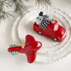 Novo Pingente de Plástico Cartoon Pintado de Vermelho e Branco Papai Noel Árvore de Natal Decoração Suspensa Suprimentos para Decoração de Atmosfera