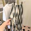 Calça plissada de pernas largas Calças femininas de verão finas retas soltas Calças casuais tie-dye Gradiente este ano explosões Ice Silk Cool Pants