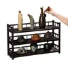 Prateleira de exibição para mesa, pequeno suporte para xícaras de chá, prateleira de armazenamento espessa para conjunto de chá, suporte de exibição para bules Yixing, suporte de exibição decorativo estilo chinês