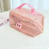 Bolso de malla transparente para mujer, gran capacidad, adecuado para viajes de negocios y de placer, para guardar productos de cuidado de la piel y maquillaje