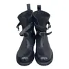Botas Curtas de Cavaleiro com Fivela Retro Salto Grosso Botas de Cowboy Ocidentais Femininas 2026 Novas Botas Curtas para Motocicleta Afuniladas Bico Redondo