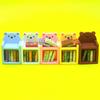 Estantería de libros con forma de oso de simulación YQT, estantería en miniatura para casa de muñecas, accesorios de resina para manualidades